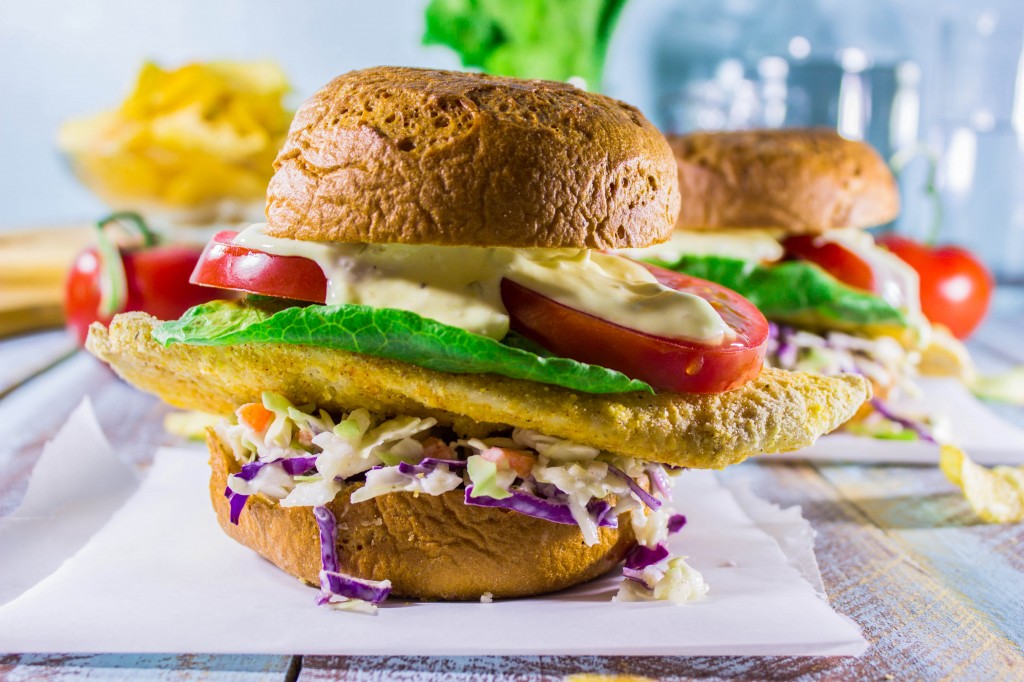 Cornmeal Crusted Tilapia Sandwiches