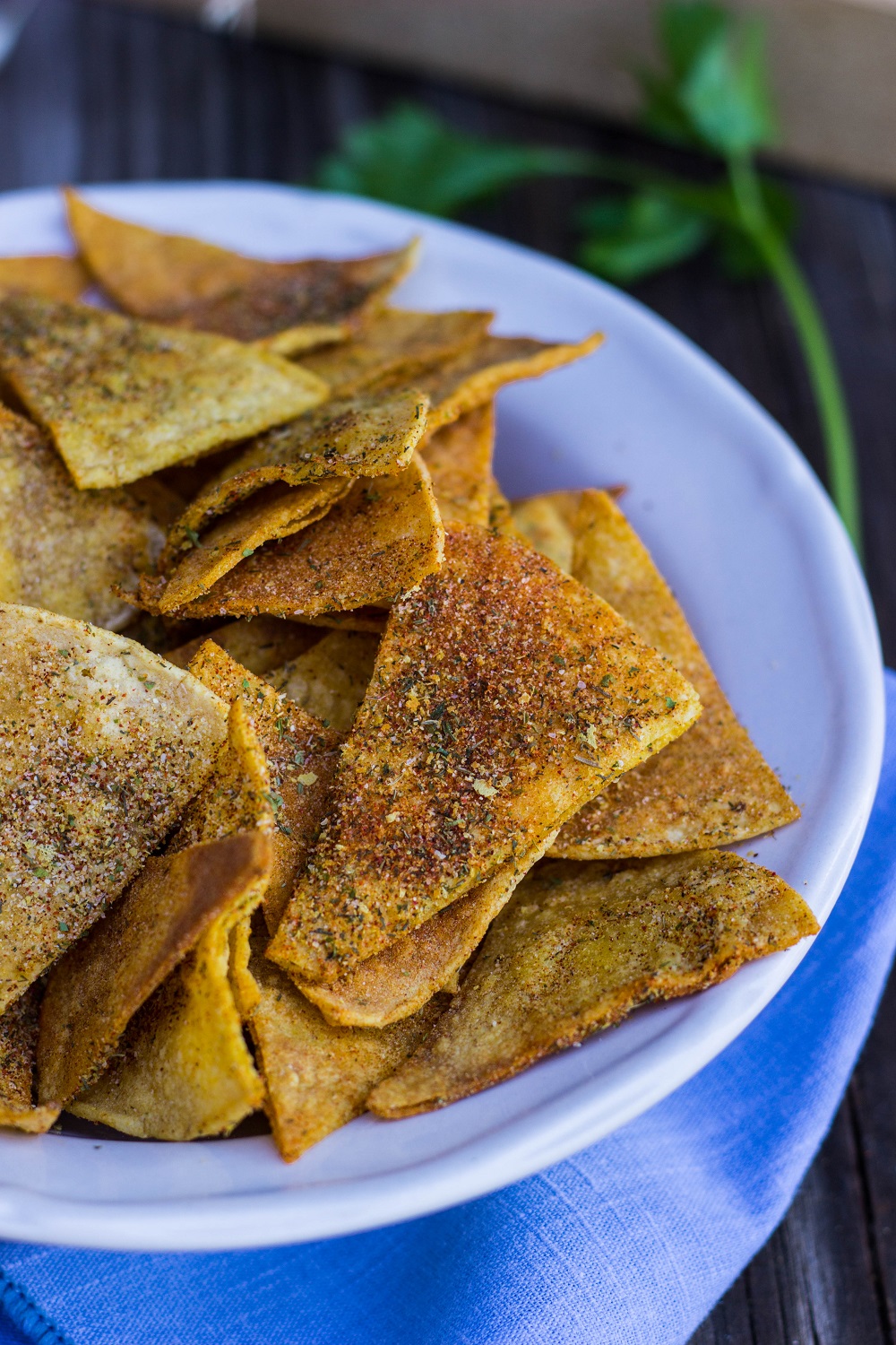 Bowl of Homemade Cool Ranch Doritos