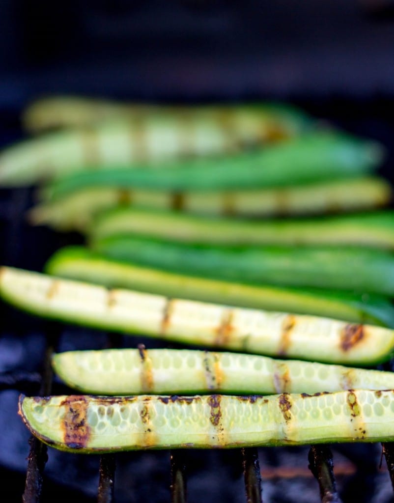 Grilled Cucumber with Pickled Feta Dip-7880