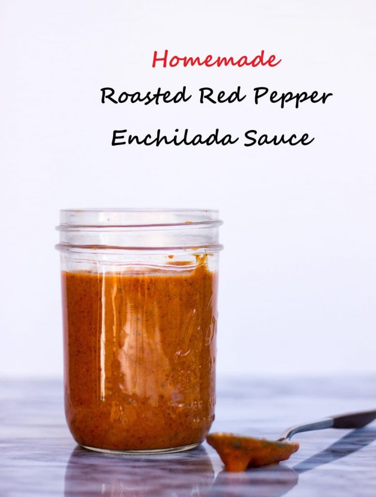 Homemade Roasted Red Pepper Enchilada Sauce {gf+v} She Likes Food