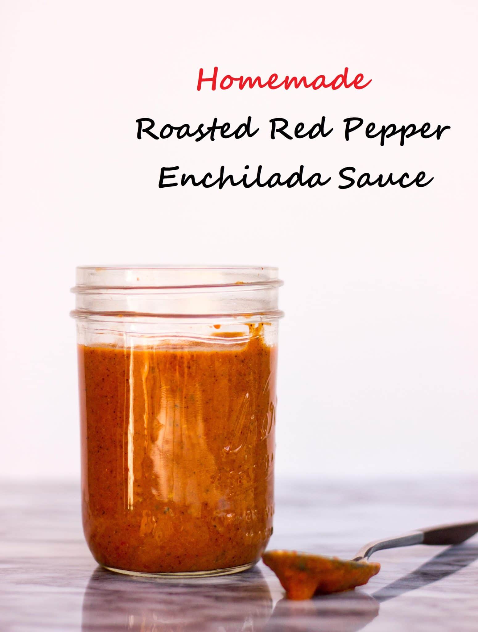 Homemade Roasted Red Pepper Enchilada Sauce {gf+v} She Likes Food