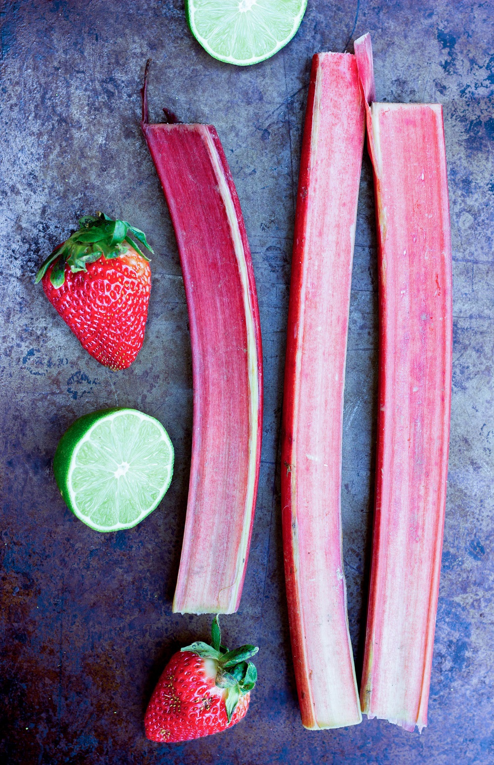 Strawberry Rhubarb & Lime Popsicle ingredients