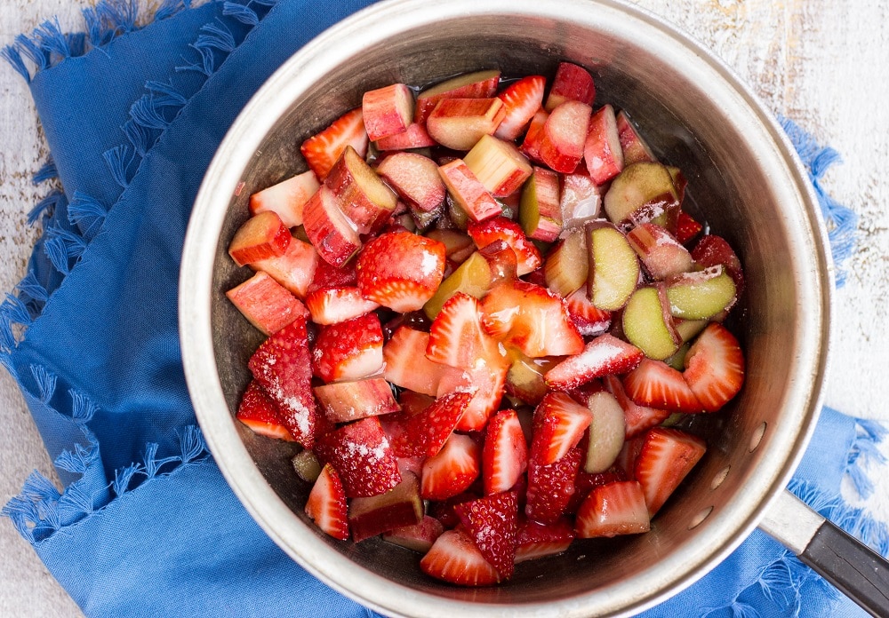 Popsicle ingredients in a pot