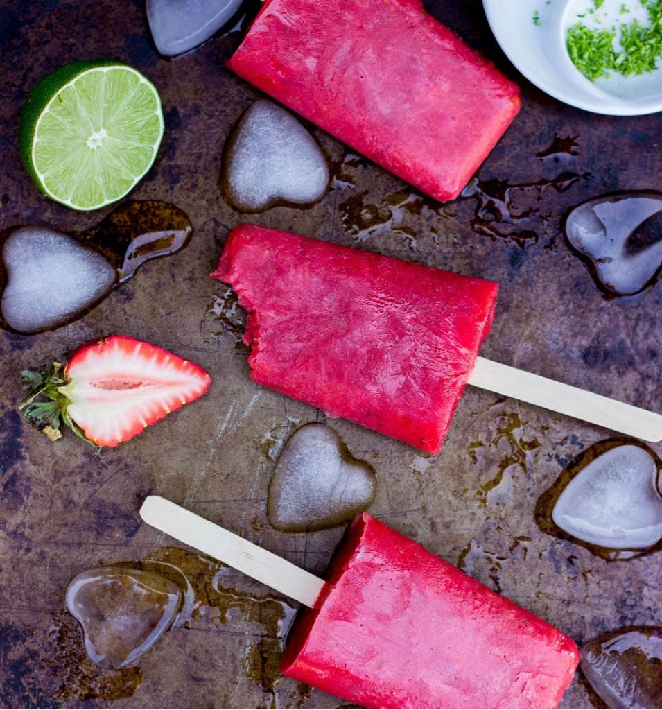 Strawberry Rhubarb & Lime Popsicles-7412n