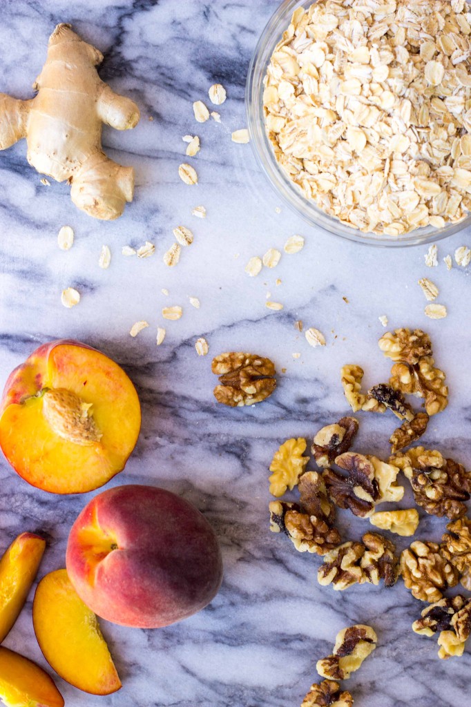Peach Oatmeal Bake with Whipped Coconut Cream-8948