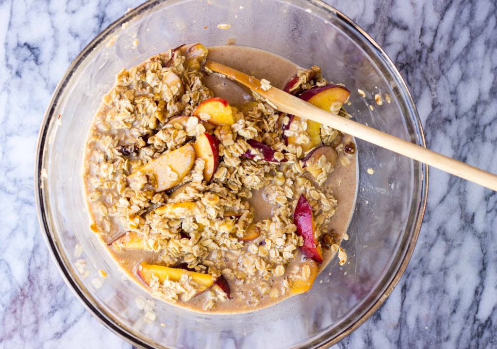 Peach Oatmeal Bake with Whipped Coconut Cream-8959