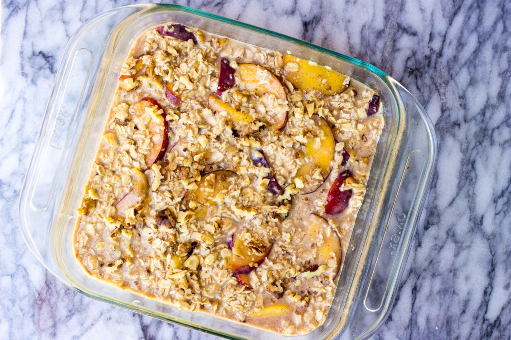 Peach Oatmeal Bake with Whipped Coconut Cream-8961