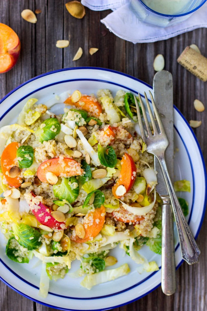 Quinoa Salad with Endive, Brussel Sprout Leaves & Apricots-0239-2