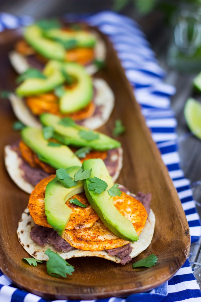 Roasted Sweet Potato, Black Bean & Avocado Tostadas-0586