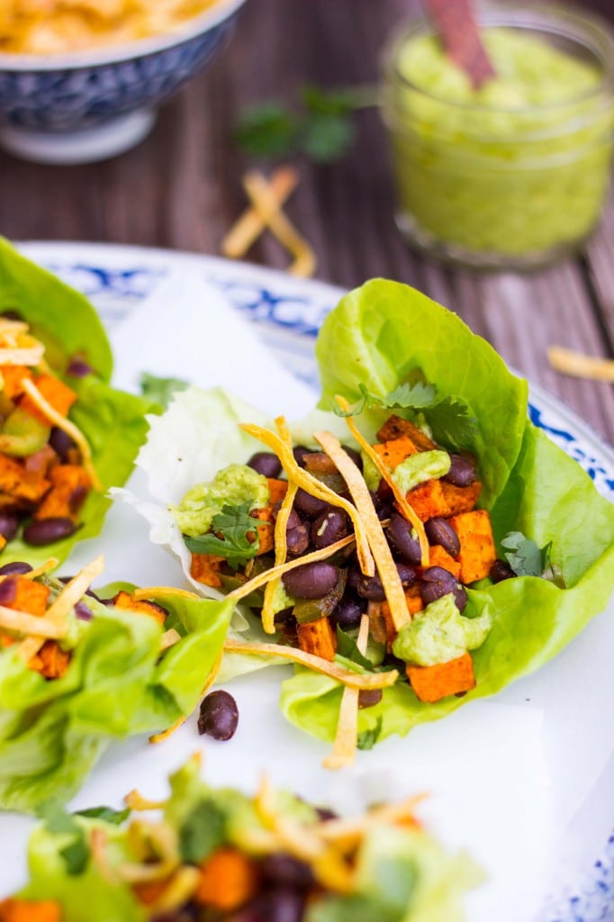 Sweet Potato And Black Bean Lettuce Wraps