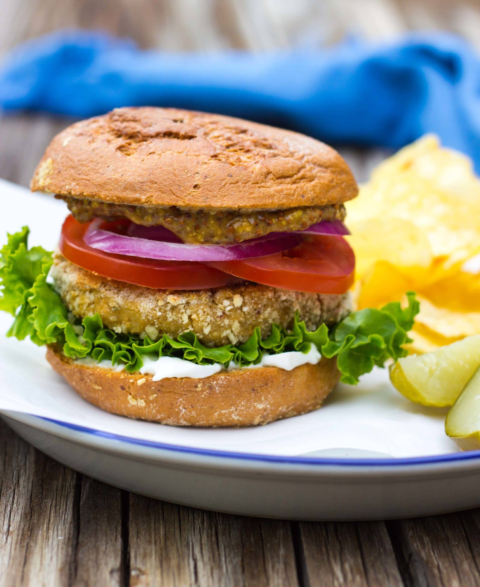 Vegan "Chicken" Patty Sandwiches-image