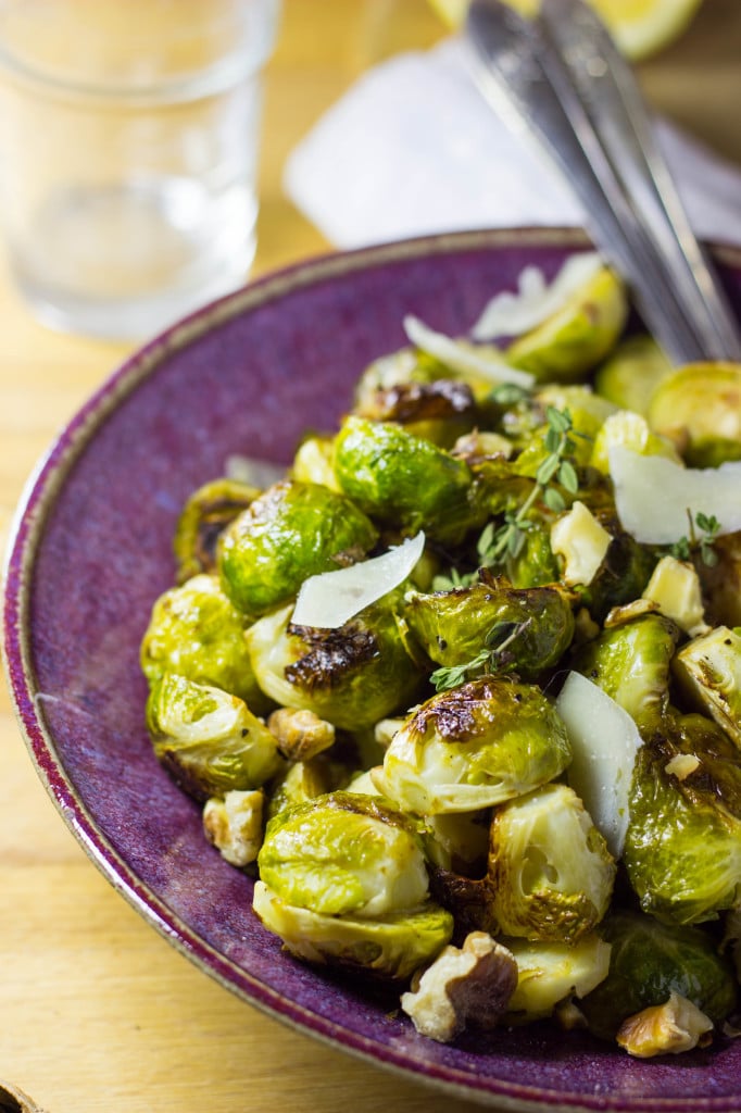 Maple & Dijon Roasted Brussels Sprouts with Toasted Walnuts & Parmesan-6672