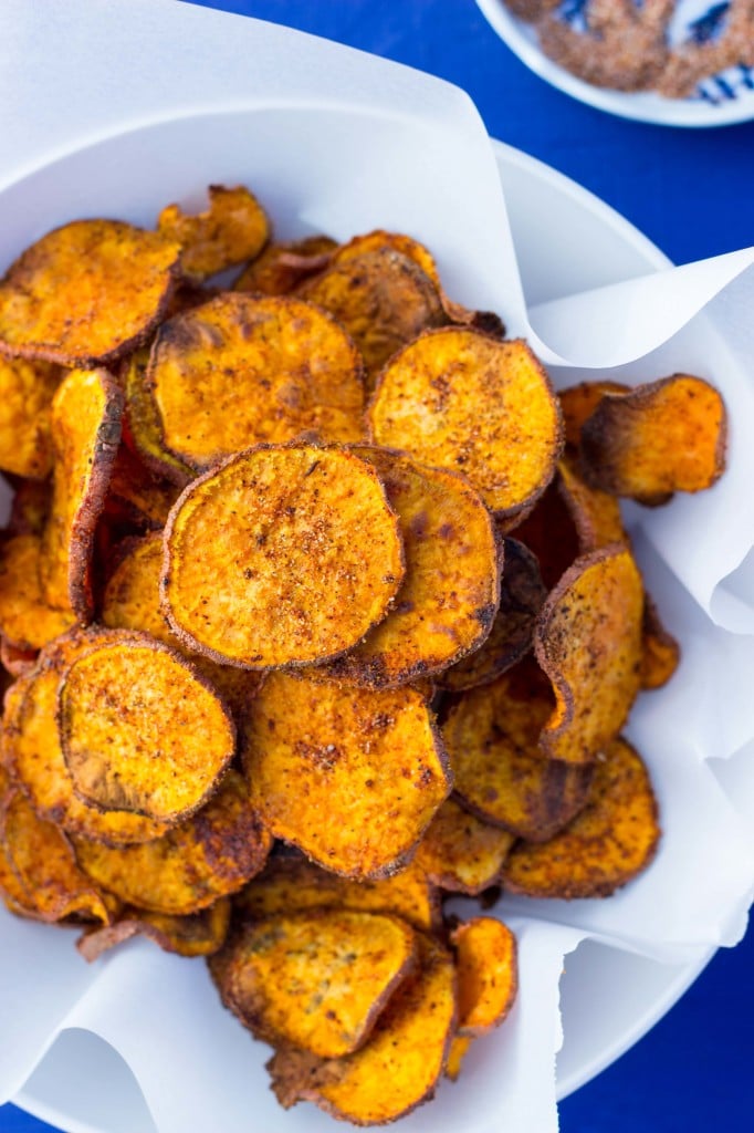 Baked BBQ Sweet Potato Chips-7109