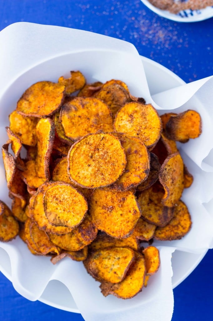 Baked BBQ Sweet Potato Chips-7117