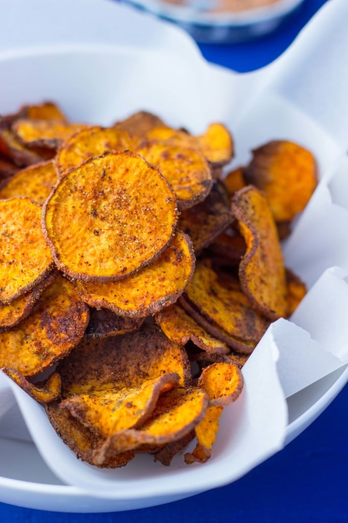 Baked BBQ Sweet Potato Chips-7134