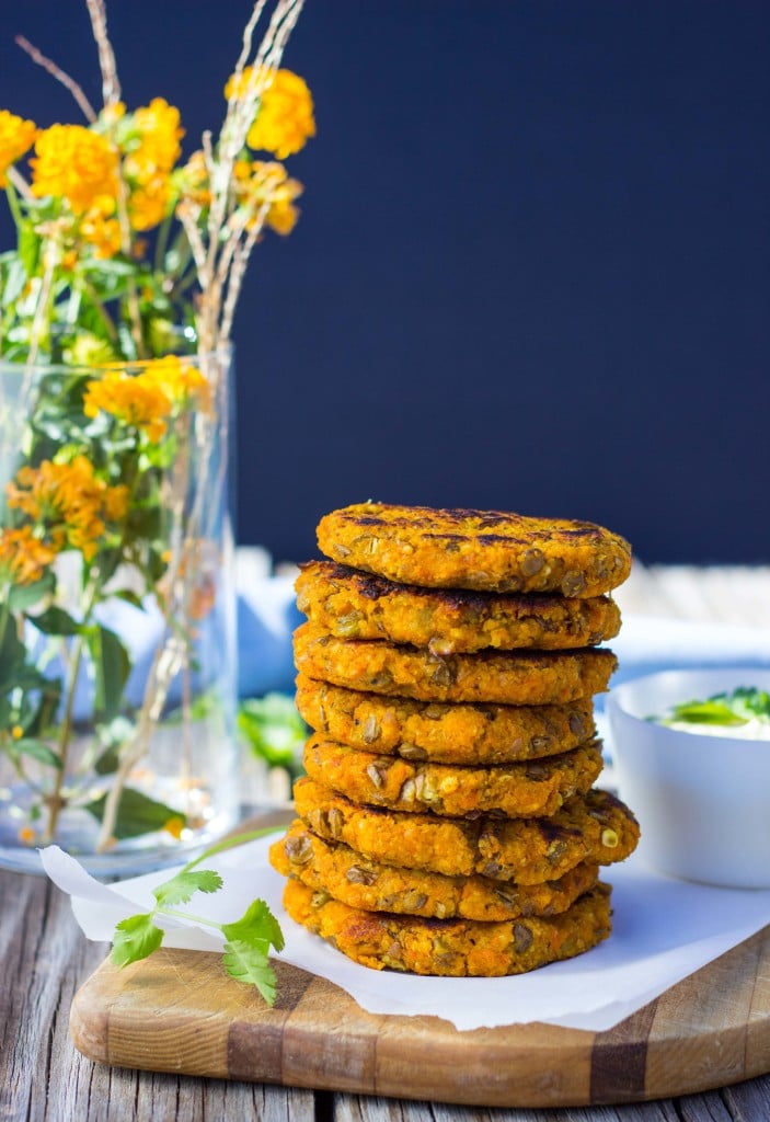 Sweet Potato, Millet & Lentil Cakes with Curry Cilantro Mayo-6202