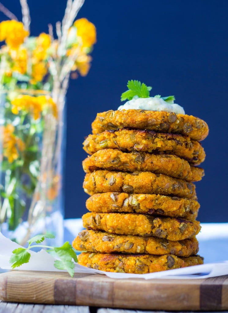 Sweet Potato, Millet & Lentil Cakes with Curry Cilantro Mayo-6228