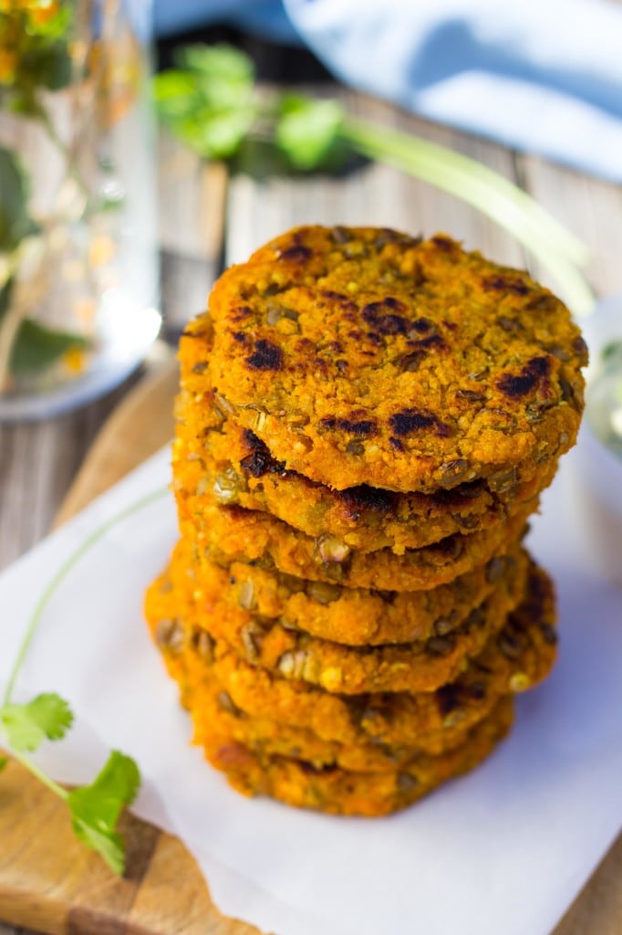 Sweet Potato & Millet Patties with Curry Cilantro mayo3