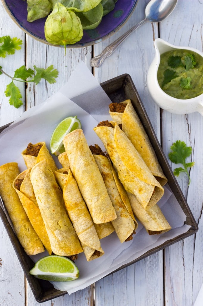 Baked Black Bean & Sweet Potato Taquitos-8642