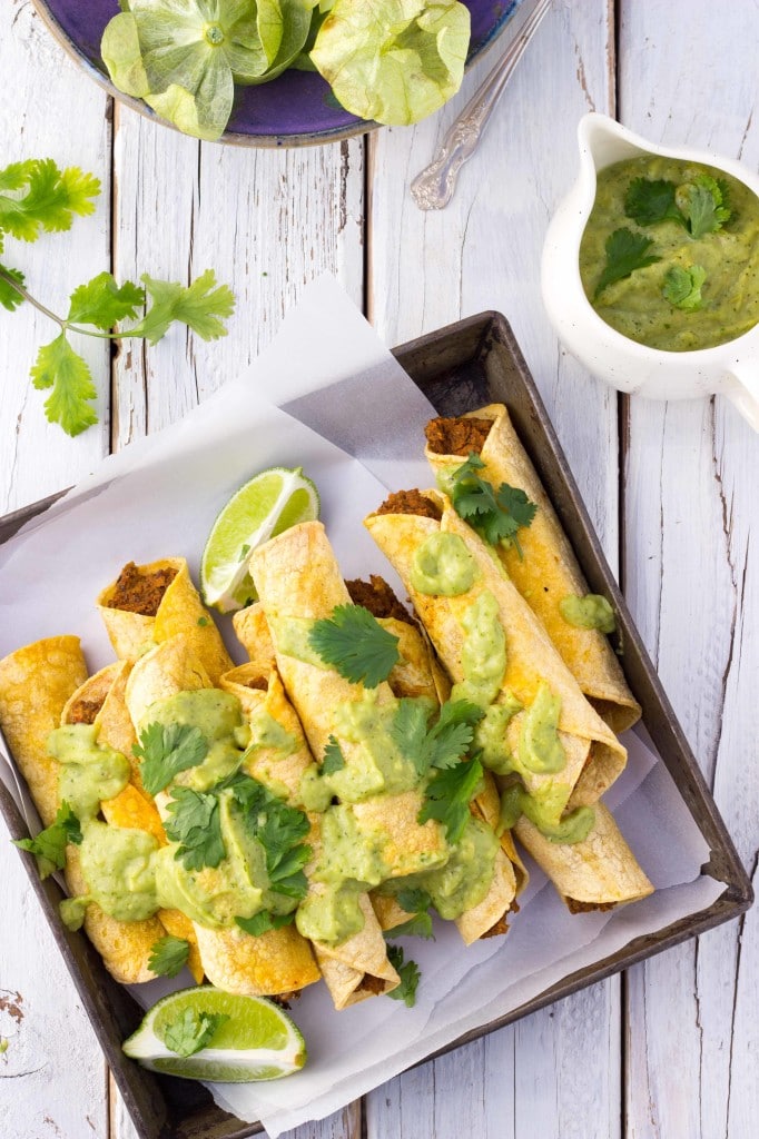 Baked Black Bean & Sweet Potato Taquitos-8661