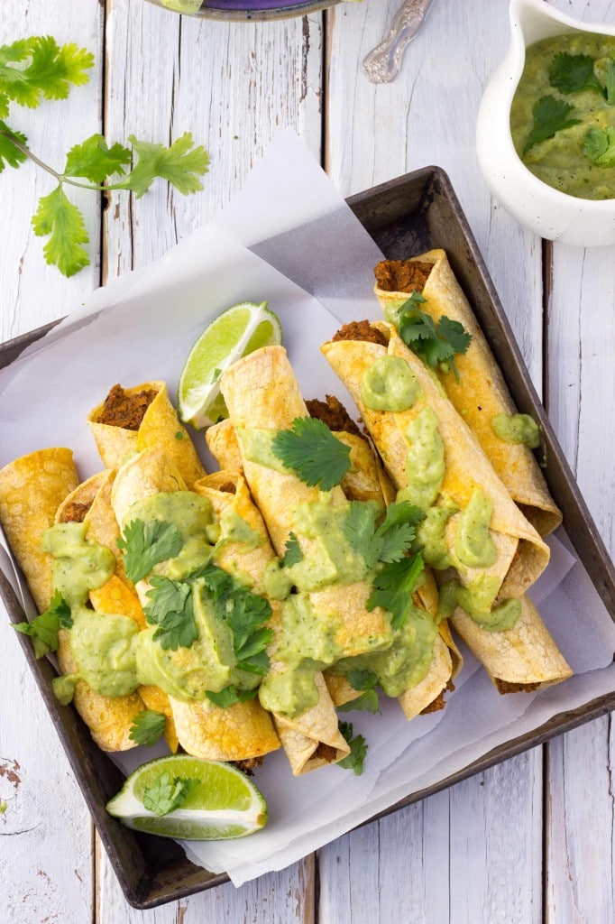 Baked Black Bean & Sweet Potato Taquitos-8664