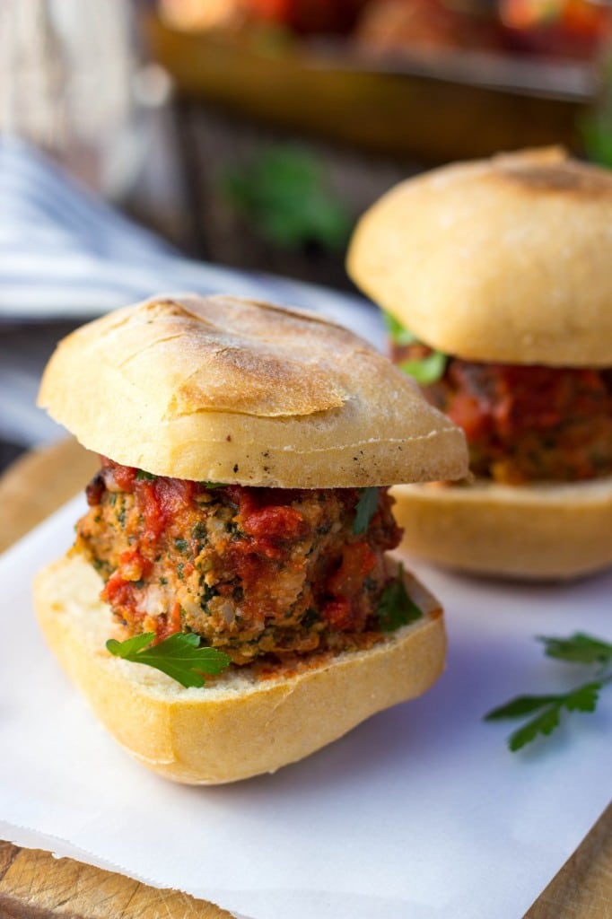 Vegetarian Mealball Sliders with Kale, White Beans & Feta-90799