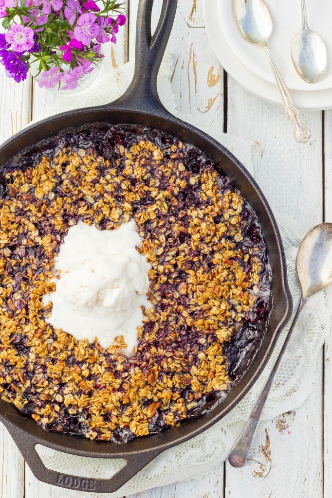 Mixed Berry Crisp with Chocolate and Pecans new