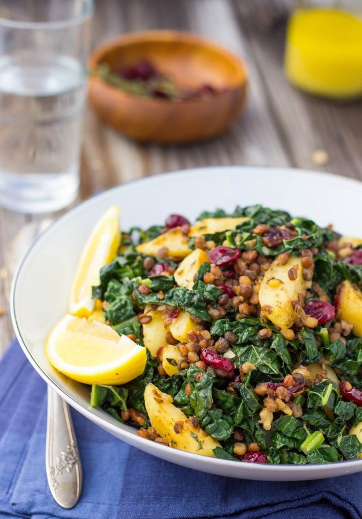 Warm Lentil, Kale & Potato Salad with Lemon Dijon Dressing-0746