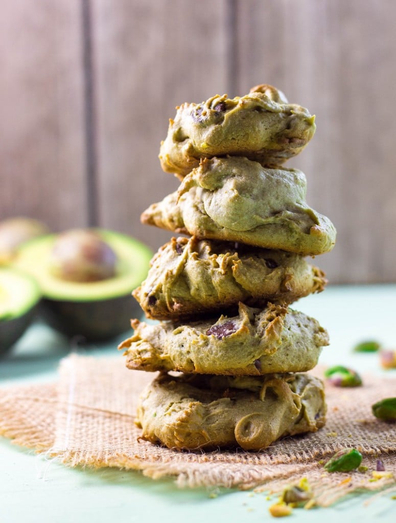 Avocado Cookies with Chocolate Chips & Pistachios-1431