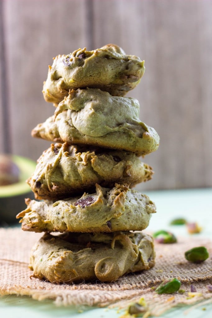 Avocado Cookies with Chocolate Chips & Pistachios-1446