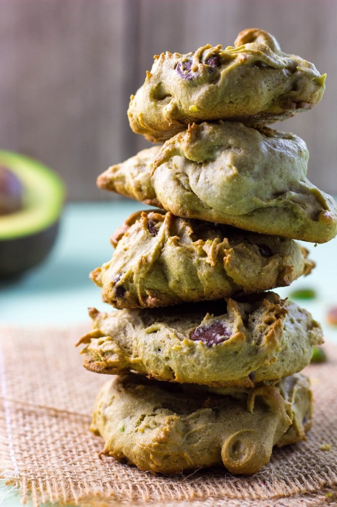 Avocado Cookies with Chocolate Chips & Pistachios-1455