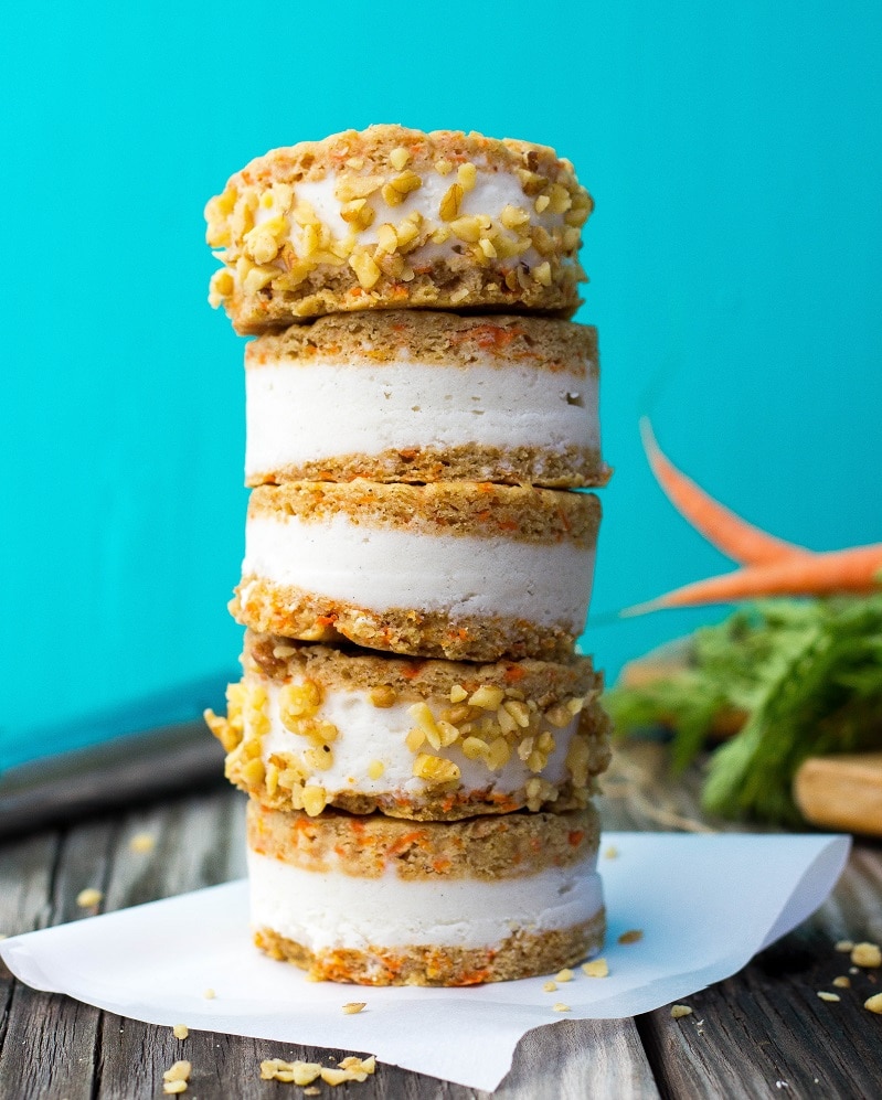 Carrot Cake Ice Cream Sandwiches {gluten free & vegan}-3297