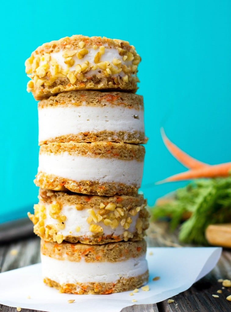 Carrot Cake Ice Cream Sandwiches {gluten free & vegan}-3306