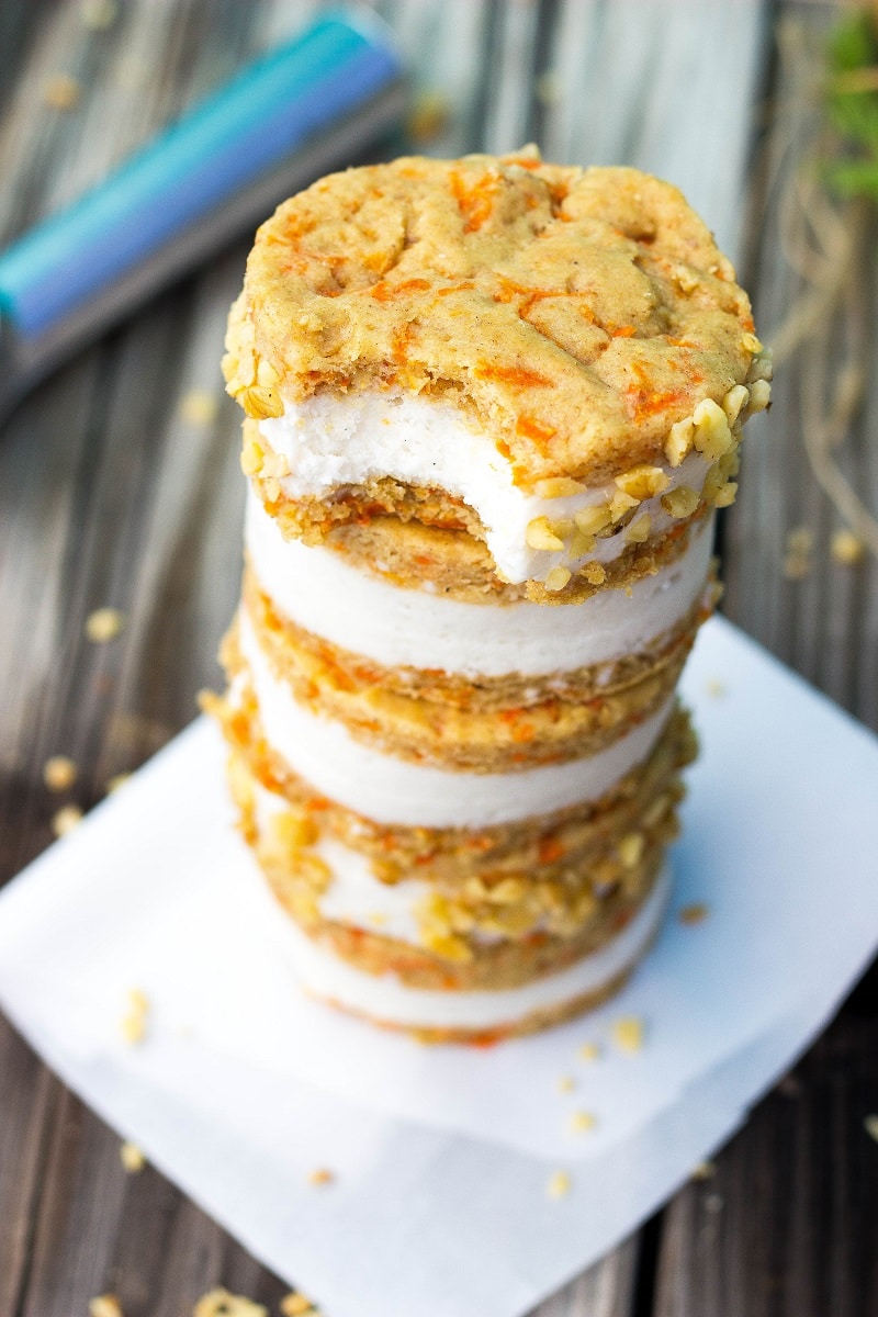 Carrot Cake Ice Cream Sandwiches {gluten free & vegan Carrot Cake Ice Cream Sandwiches {gluten free & vegan