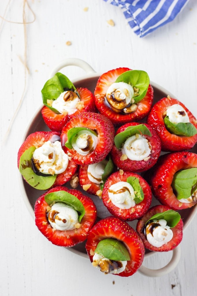 Goat Cheese & Spinach Stuffed Strawberries with Candied Walnuts & Balsamic Glaze-2999