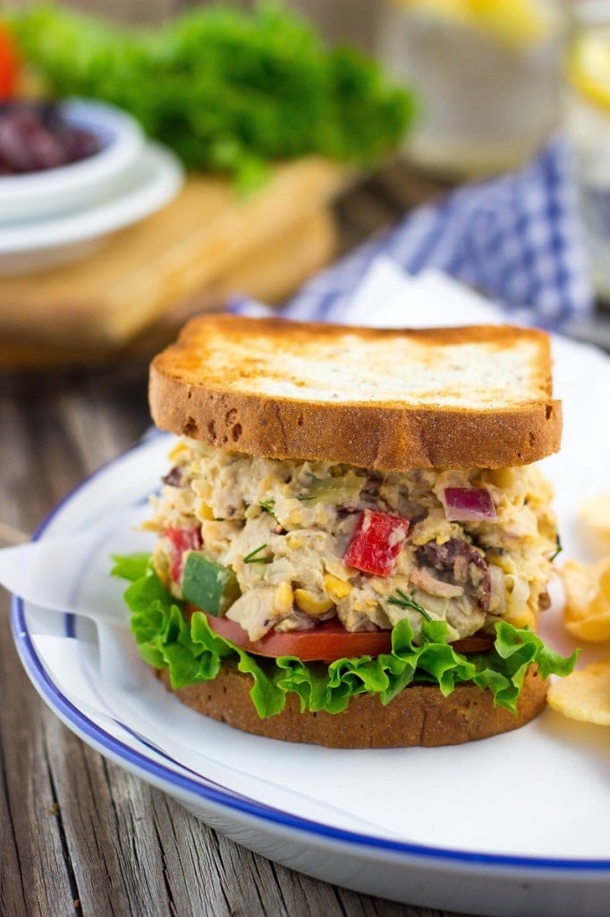 Greek Chickpea Salad Sandwiches {vegan} She Likes Food