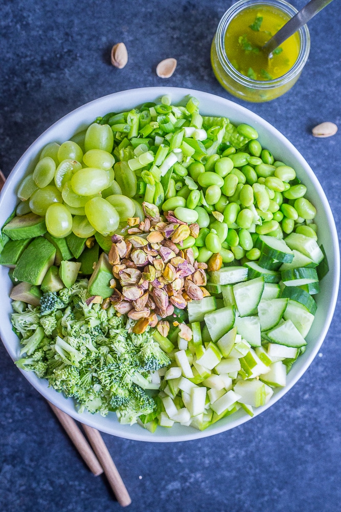 The Greenest Chopped Salad - She Likes Food