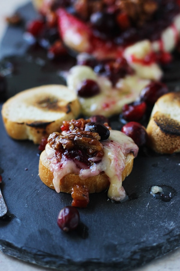Bake-Brie-with-Candied-Pancetta-Pecans-and-Spicy-Cranberries