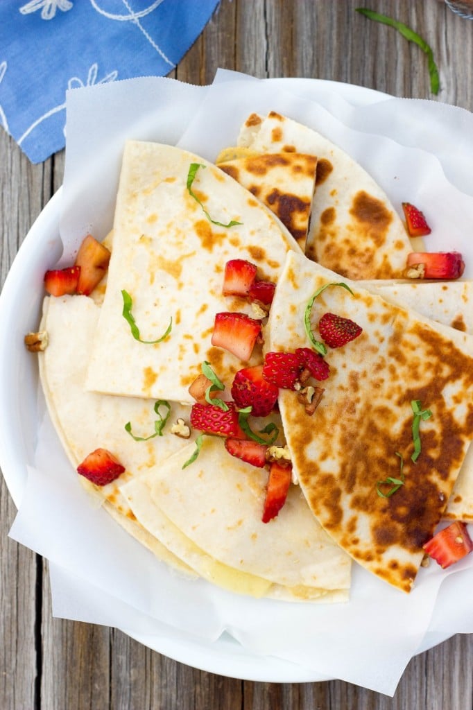 Brie Cheese Quesadillas with Strawberry Salsa-4679