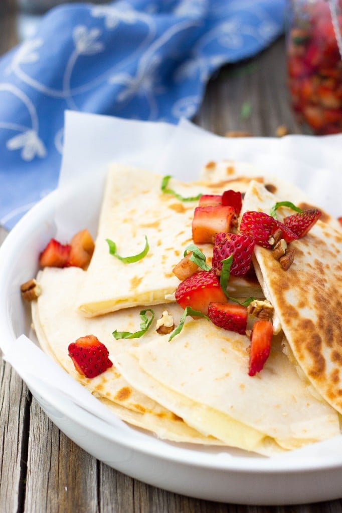 Brie Cheese Quesadillas with Strawberry Salsa-4691