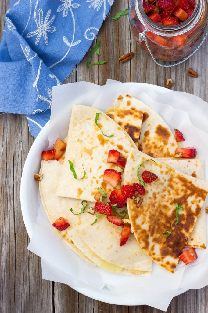 Brie Cheese Quesadillas with Strawberry Salsa-4722