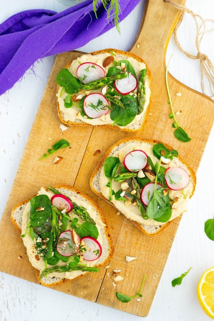 Fresh Spring Toasts with Hummus-3180