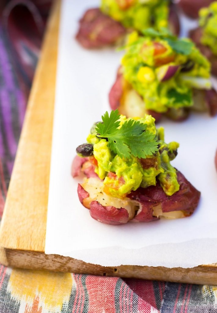 Smashed Potatoes with Loaded Guacamole-4855