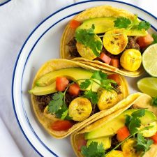 Black Bean and Baked Plantain Tacos with Avocado-image