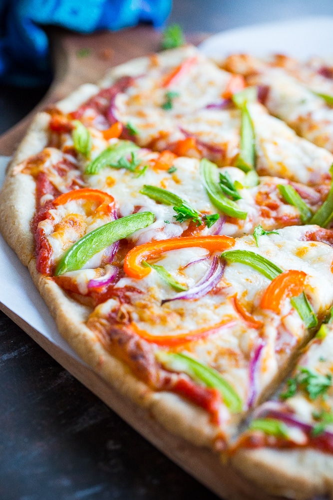 The Best & Easiest Gluten Free Pizza Crust {vegan} - She Likes Food