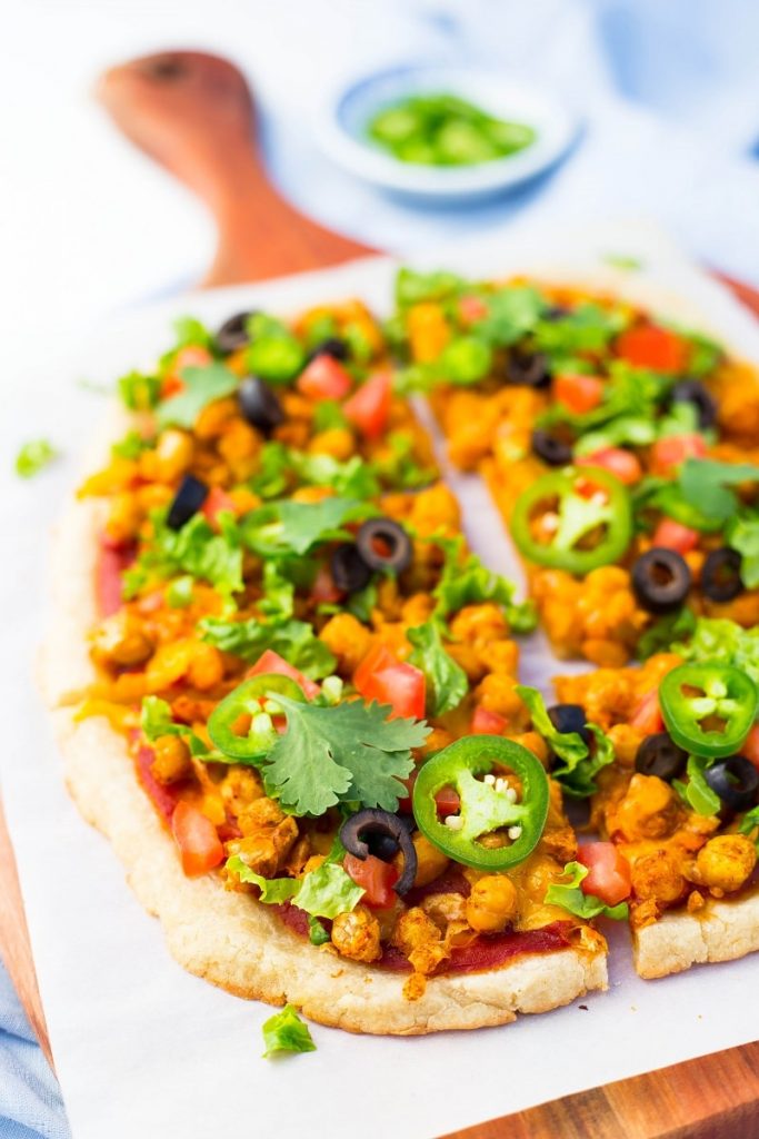 Smashed Chickpea Taco Pizza -5876