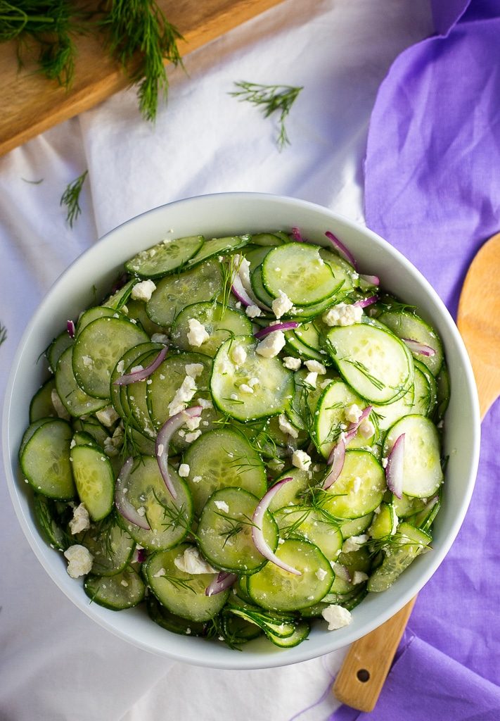 Cucumber and Pickled Feta Salad with Dill-0107