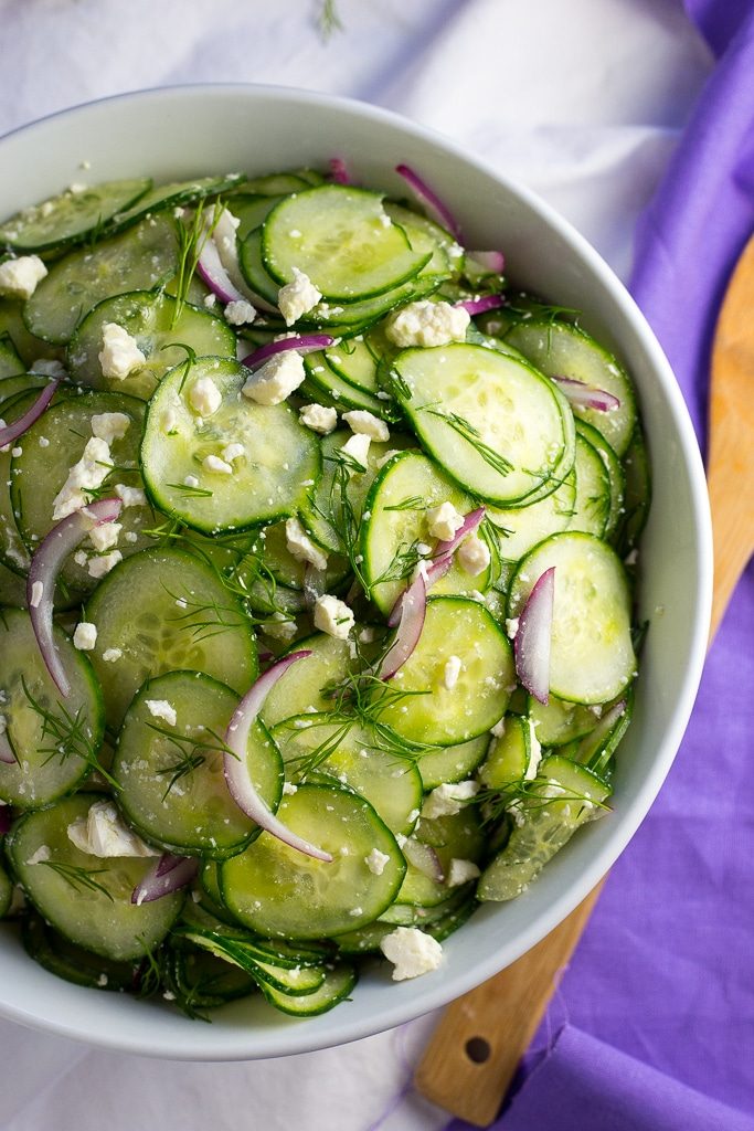 Cucumber and Pickled Feta Salad with Dill-0121