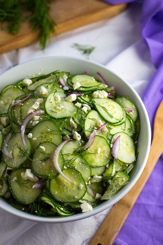 Cucumber and Pickled Feta Salad with Dill-0159