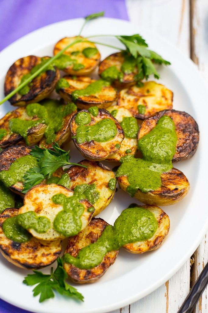 Grilled Baby Potatoes with Lemon Herb Dressing-9774